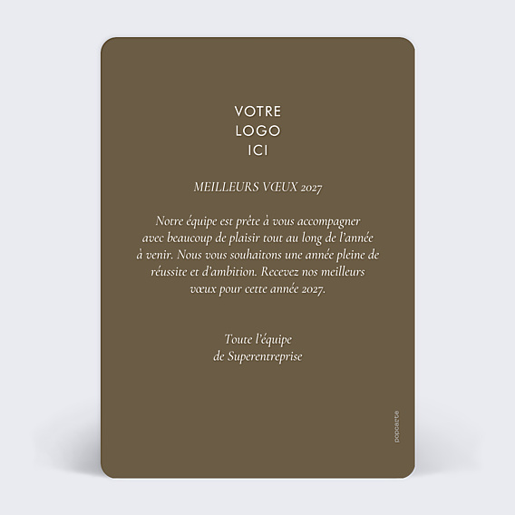 Carte de Voeux Entreprise Jolie pleine page