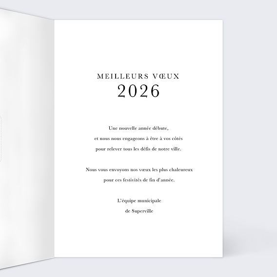Carte de vœux entreprise Mairie et collectivités Intérieur Droit