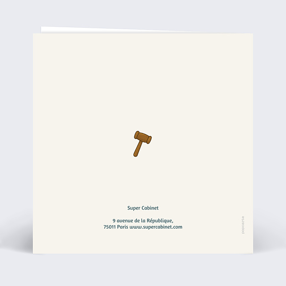 Carte de vœux entreprise Équipe d’avocat Verso