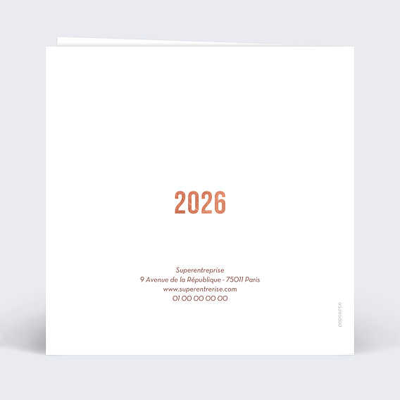 Carte de vœux entreprise Découpe Mesures Verso