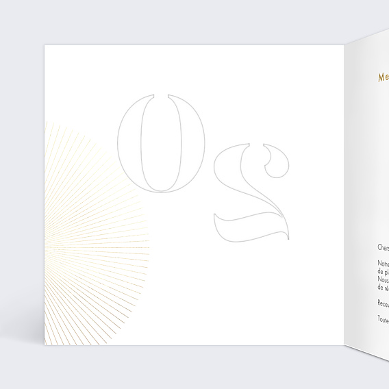 Carte de vœux entreprise Découpe Décennie Intérieur Gauche