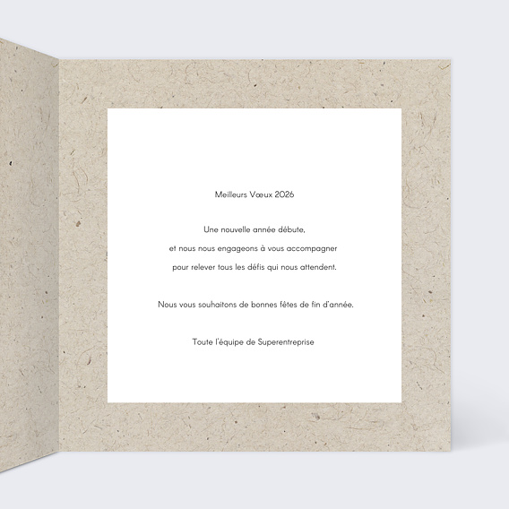 Carte de vœux entreprise Pissenlit Envolée Intérieur Droit