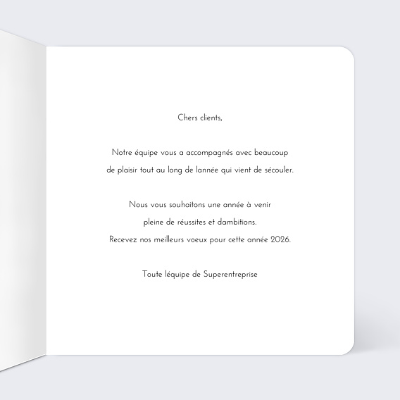 Carte de vœux entreprise Lanternes Intérieur Droit