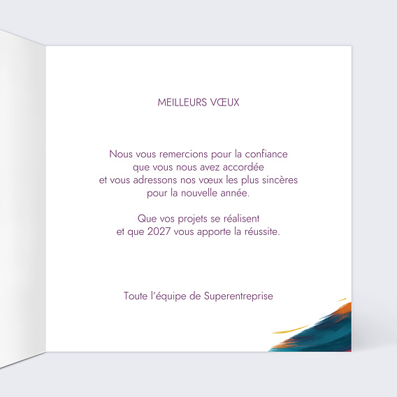 Carte de Voeux Entreprise Empreinte