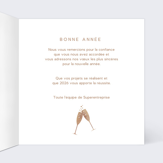 Carte de vœux entreprise Balance chic Intérieur Droit