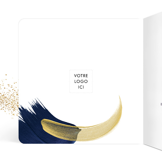 Carte de vœux entreprise Peinture éclatante Intérieur Gauche