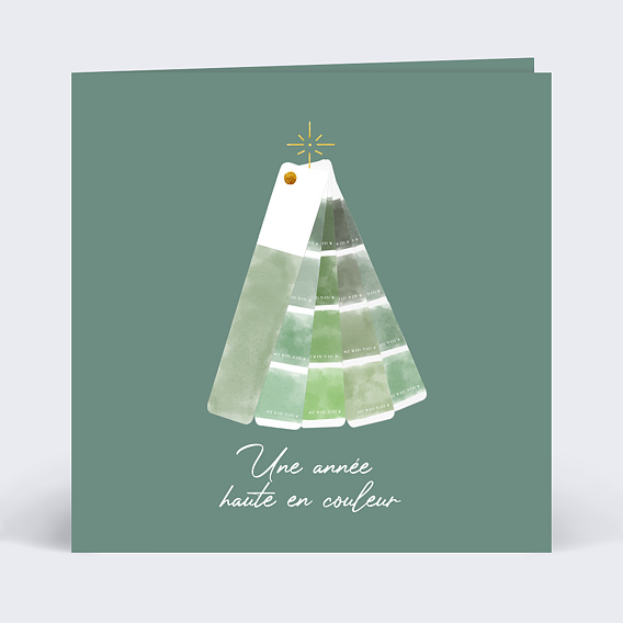 Carte de vœux entreprise Pantone Recto