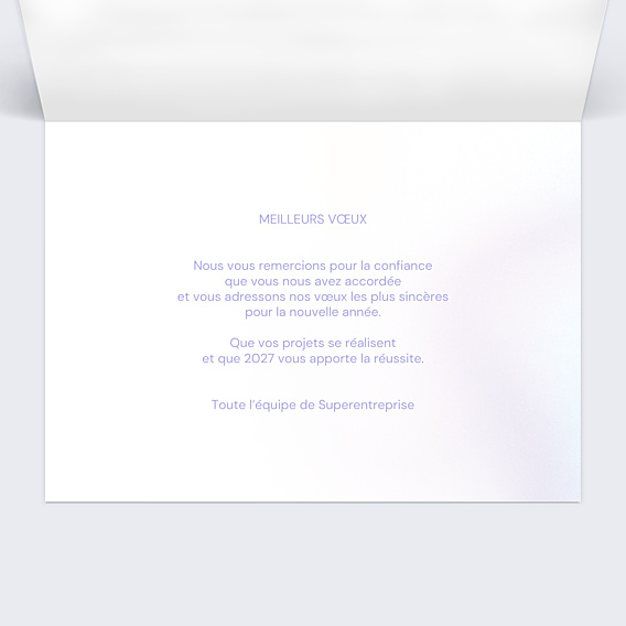 Carte de Voeux Entreprise Calendrier glitch