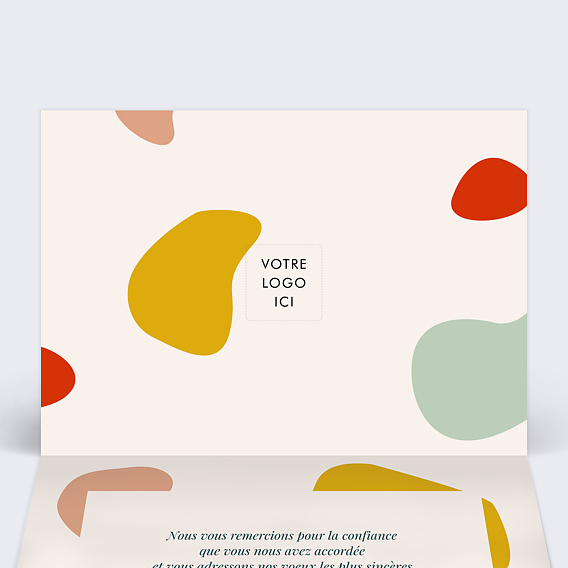 Carte de vœux entreprise Calendrier Haute en Couleurs Intérieur Gauche