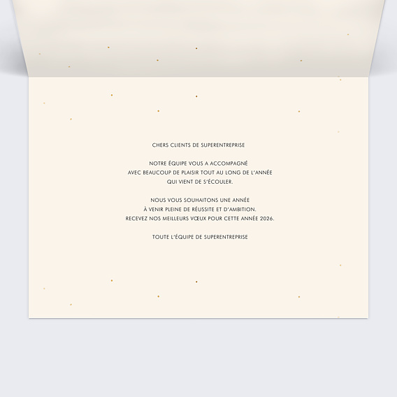 Carte de vœux entreprise 365 opportunités Intérieur Droit