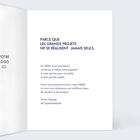 Carte de vœux entreprise Bases solides Intérieur Droit