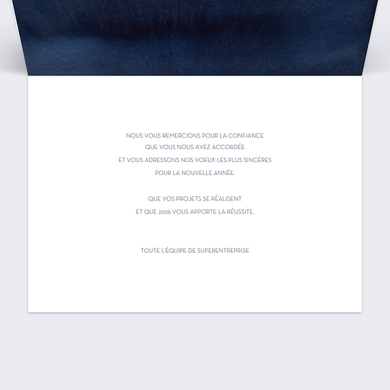 Carte de vœux entreprise Calendrier Feldspath Intérieur Droit