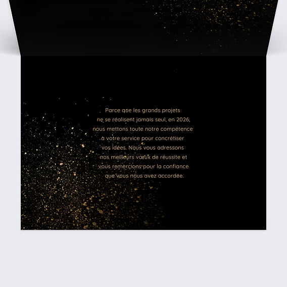 Carte de vœux entreprise Calendrier Lumière Intérieur Droit