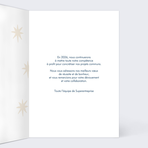 Carte de vœux entreprise Cosmic Intérieur Droit