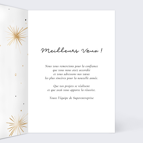 Carte de vœux entreprise Fizz Intérieur Droit