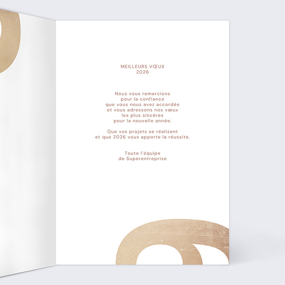 Carte de vœux entreprise Héphaïstos Intérieur Droit