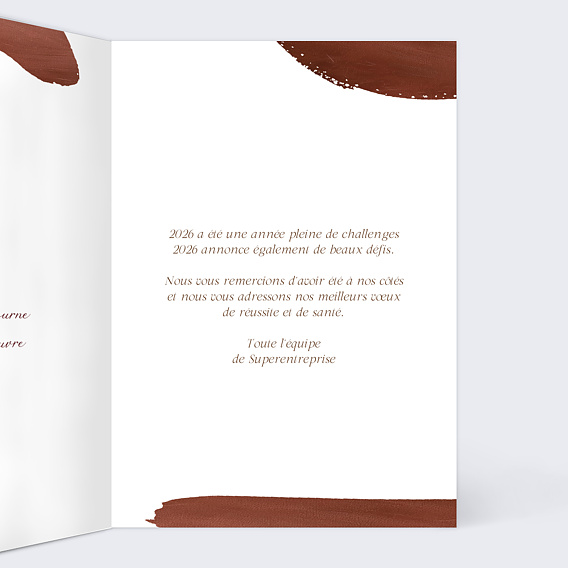 Carte de vœux entreprise Jeu de typographie Intérieur Droit