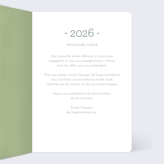 Carte de vœux entreprise Machine à Écrire Intérieur Droit