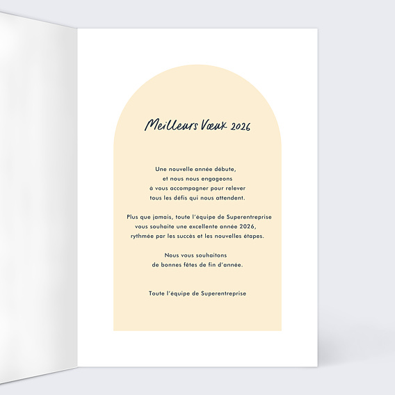 Carte de vœux entreprise Tunnel Intérieur Droit