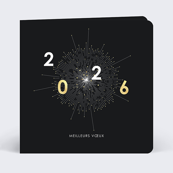 Carte de vœux entreprise Explosion Futuriste Après 1