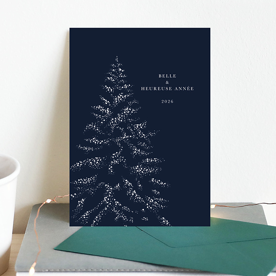 Carte de vœux entreprise Sous la Neige Après 1