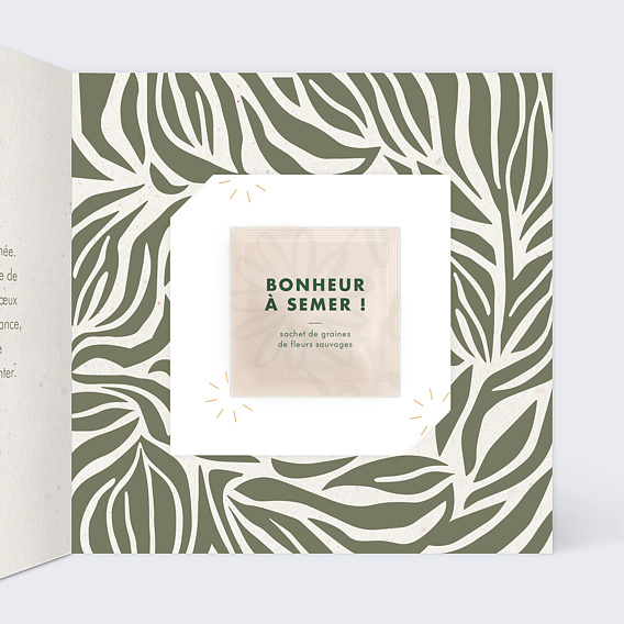 Carte de vœux entreprise Motifs nature Intérieur Droit