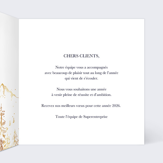 Carte de vœux entreprise Routier Intérieur Droit