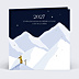 Carte de Voeux Entreprise Concept Montagne