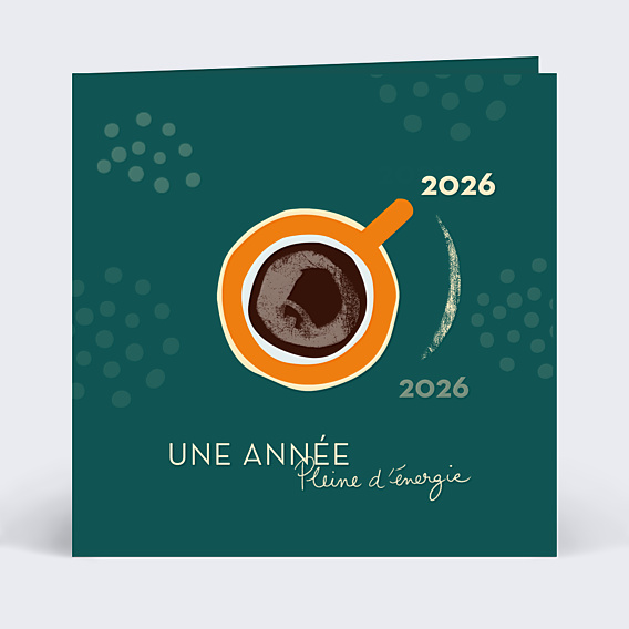 Carte de Voeux Entreprise Année Pleine d'Énergie