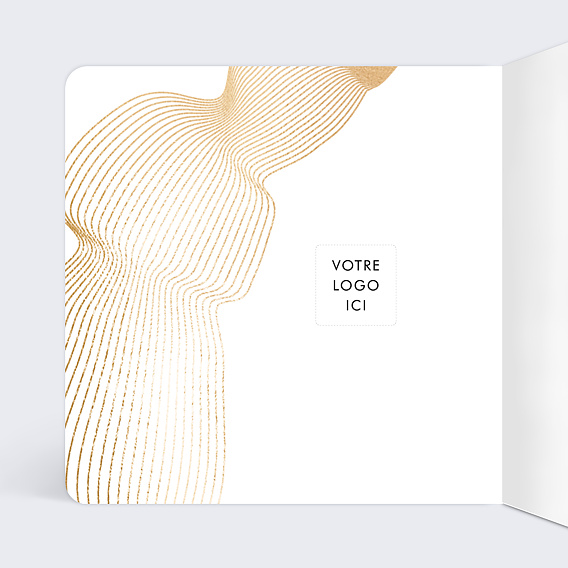 Carte de vœux entreprise Entrelacés Intérieur Gauche