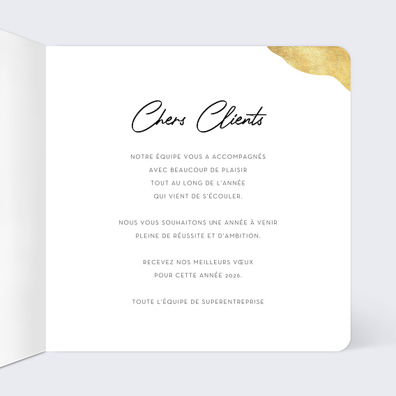 Carte de vœux entreprise Futur Intérieur Droit