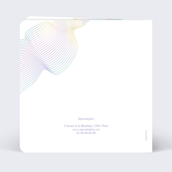 Carte de vœux entreprise Entrelacés clairs Verso