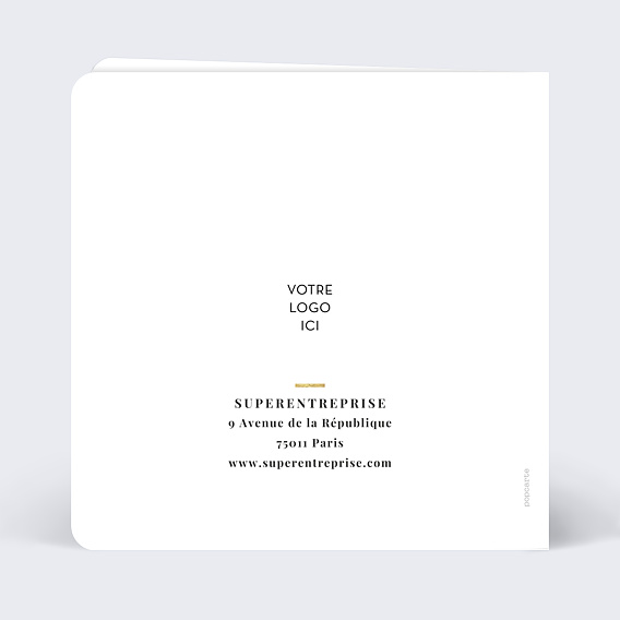 Carte de vœux entreprise Sympathie Verso