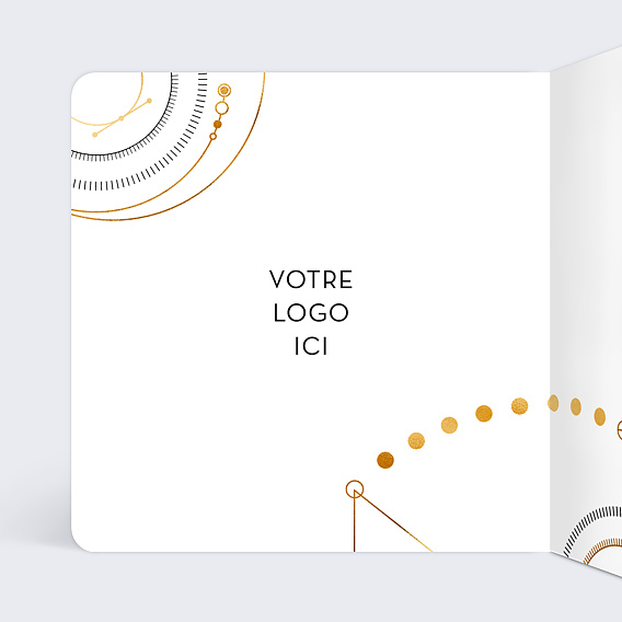 Carte de vœux entreprise Architecte Compas Intérieur Gauche