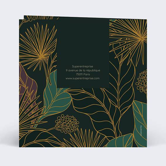 Carte de vœux entreprise Canopée Verso