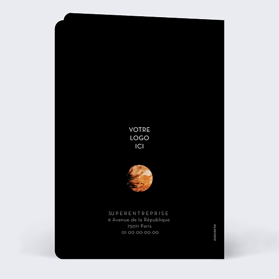 Carte de vœux entreprise Année au Microscope Verso