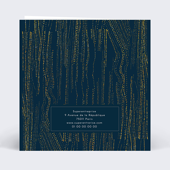 Carte de vœux entreprise Filaments Verso