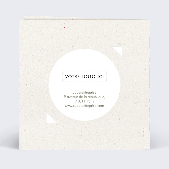 Carte de vœux entreprise Motifs nature Verso