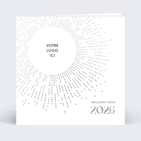 Carte de vœux entreprise Explosion logo avec graines Recto