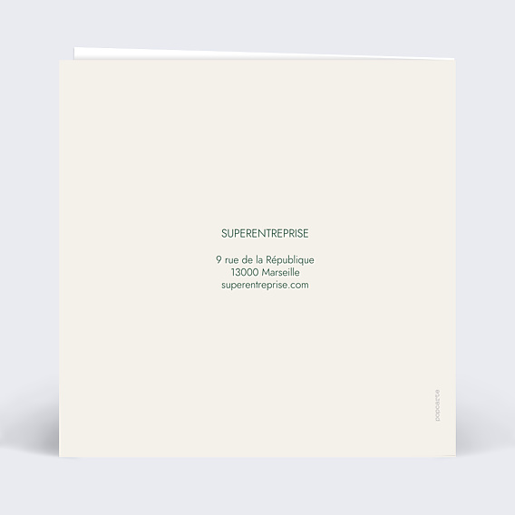 Carte de Voeux Entreprise Feuillage manuscrit