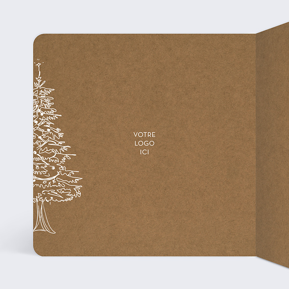 Carte de vœux entreprise Sapin Traditionnel Intérieur Gauche