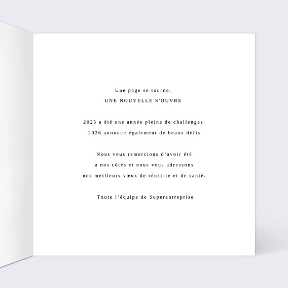 Carte de vœux entreprise Voilier Intérieur Droit