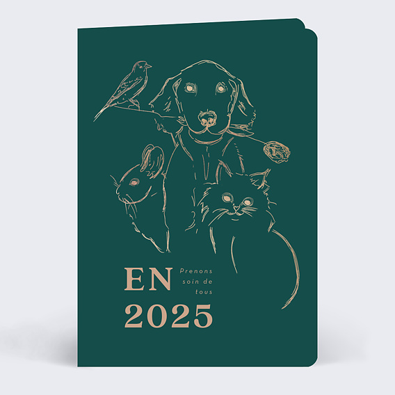 Carte de vœux entreprise Animaux