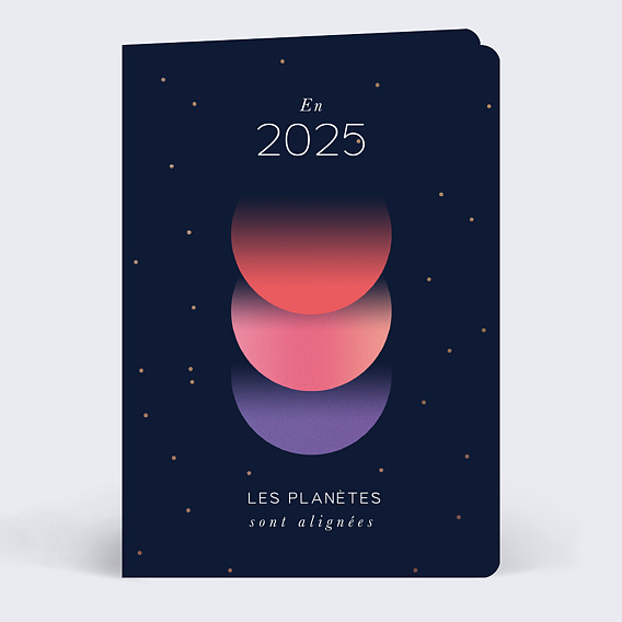 Carte de vœux entreprise Cosmos