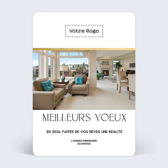Carte de Voeux Entreprise Immobilier Voeux