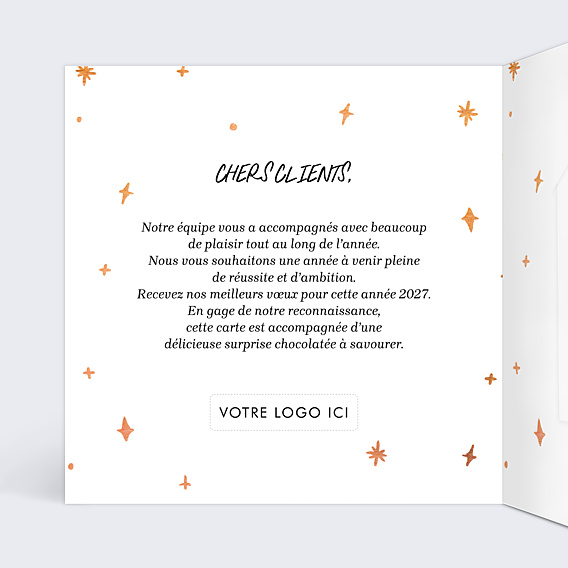 Carte de Voeux Entreprise Panier chocolat