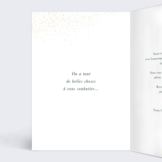 Carte de vœux entreprise Sous la neige vert Intérieur Gauche