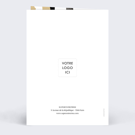 Carte de vœux entreprise Bi-colore Verso