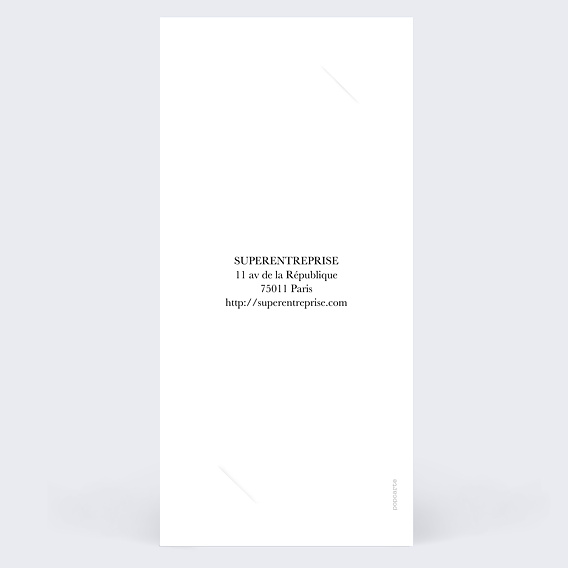 Carte de vœux entreprise Élégante Calligraphie Verso