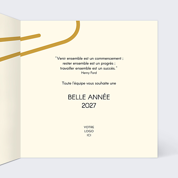Carte de Voeux Entreprise Carte de voeux trombone solidaire